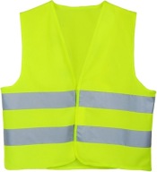 Žltá reflexná vesta s XL popruhom