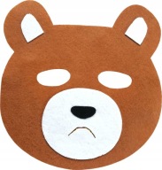 MEDVEĎOVÁ MASKA ZVIERATÁ BEAR BEAR CM156