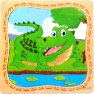 VZDELÁVACIE DREVENÉ PUZZLE skladačka PRE DETI