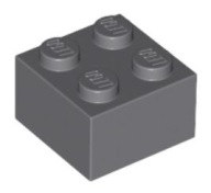 LEGO BEAM 2X2 DARK GREY Č. 3003 PRE 2 KS