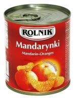 Rolnik mandarínky v sladkom sirupe v plechovke, 314 ml