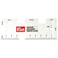 Pravítko na švy Prym 610-736 odtiene sivej a striebornej 10 cm hliník