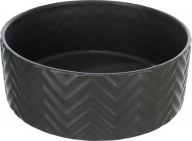 Čierna keramická miska pre psov 0,4L ø13cm