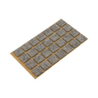 Plsťová podložka, štvorcová plsť 20x20mm (28 ks) Šedá