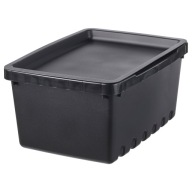 IKEA UPPSNOFSAD Nádoba s vekom, čierna, 25x17x12 cm