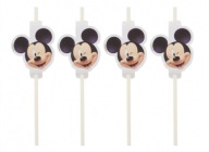 Papierové slamky Mickey Mouse 4 kusy Narodeninové