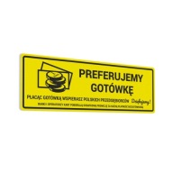 Nálepka - Preferujeme Hotovosť 10x30