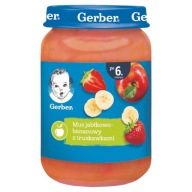 Gerber Dessert Mousse jablko banán jahody 190g