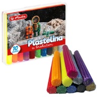 Plastelína školská trblietka 9,5cm 10 120g HERLITZ