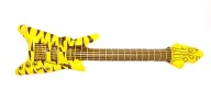 Nafukovacia gitara DJ svadobná párty ŽLTÁ