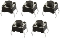 Taktový spínač 6x6 mm v= 5 mm [5ks]