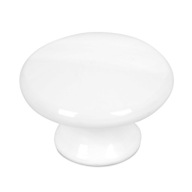 BIELY NÁBYTOKOVÝ GOMBÍK SKRIŇOVÝ GOMBÍK ZÁSUVKY VEĽKÝ NÁBYTOKOVÝ GOMBÍK 40mm