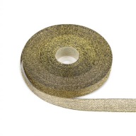 12MM ZLATÁ GLITROVÁ STUŽKA, LESKLÁ 32MB 500