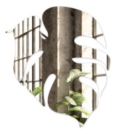 Akrylátové ZRKADLO monstera list 20x23 LZ-103