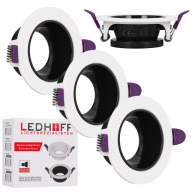 Halogénové LED stropné svietidlo ROUND GU10 Biela Čierna MOVABLE Očko x 3
