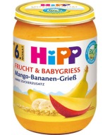 HiPP BIO Mango s banánom a krupicou, 190 g