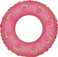 Kruh Nafukovací kruh jahodový 65 cm ružový