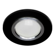 BLACK ROUND GLASS halogénové svietidlo pre LED