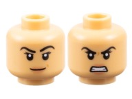 Lego New Head Medium Tan Head Žena colmar21 Echo 28621pb0146