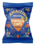 Kukuričné ​​tortilla chipsy, PAPRIKA, BEZLEPKU, BIO, 75 g Amaizin