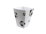 Futbalové škatuľky na popcorn 6ks Narodeninové