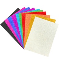 FAREBNÝ GLITTROVÝ PAPIER 200 gr 10 LIST A4