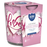 PARAFÍNOVÁ SVIEČKA VONNÁ SVIEČKA v GLASS 22H 100G BISPOL LOVE LETTER