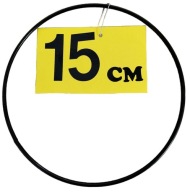 Hrubá 5 mm drôtená makramé obruč ČIERNA 15 cm