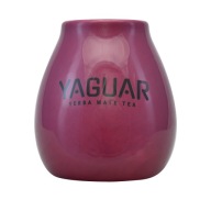 Keramický tekvicový fialový jaguár Yerba Mate