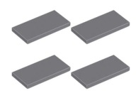 LEGO TILE 87079 TILE 2x4 tmavosivá DBG NEW (4g) 4 ks.