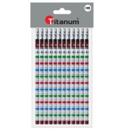 Ceruzka s gumou a násobilkou, 12 Titanium