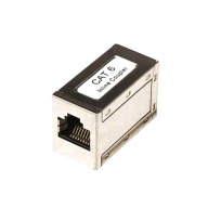 Dvojzásuvkový konektorový adaptér 8p8c RJ45 CAT.6 FTP tienený