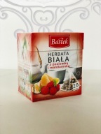 Bylinkový biely s jahodou a mandarínkou Bastek 20 pyramíd