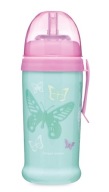 Fľaša na vodu CANPOL, nevylievací pohár s hadičkou, 350ml, 12m+
