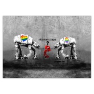 Nálepky A5 LEVEL Ste moji otcovia Banksy