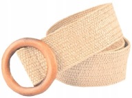 PLETENÝ SLAMENÝ BOHO OPASOK, ELASTICKÁ ECRU SPONKA
