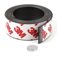 MAGNETICKÁ PÁSKA s lepidlom 3M, SAMOLEPIACA, ROZMERY: 100cm / 25mm / 2mm