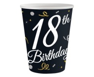 PAPIEROVÉ POHÁRKY NA 18. NARODENINY 18. NARODENINY 240ML 6KS