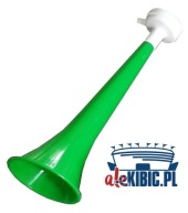 Fanúšikova trúbka, biela a zelená, povzbudzujúca vuvuzela