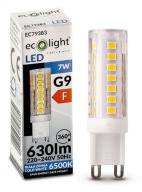 G9 LED žiarovka 7W 630lm Cool Ecolight
