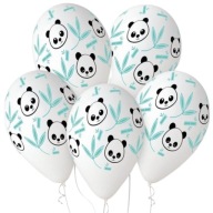 5x PREMIUM taliansky balónik PANDA bambusový medvedík 33 cm
