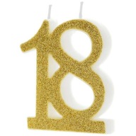 Narodeninová sviečka ČÍSLO 18 na tortu OSEMNÁSŤ