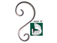 ŠPIRÁLOVÝ PRVOK TYP S 230x120/60, 12x6MM