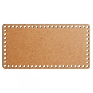 šedý základný košík dno 19x37cm HDF obdĺžnik