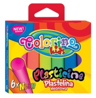 NEÓNOVÁ neónová plastelína, 6 farieb COLORINO