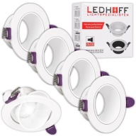 4X Zapustená halogénová lampa MOVABLE GU10 White LED Eyelet Zapustená LED