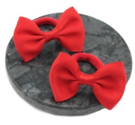 VLASY DO VLASOV S ČERVENÝMI MAŠILKAMI 5,5 cm 2 kusy SET