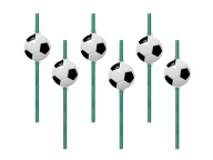 Futbalové narodeninové slamky 6ks Futbalové ECO BIO