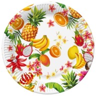 Hawaiian party papierové taniere 18cm 8ks.
