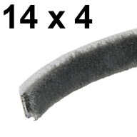 Tesnenie kefky prepážky pre šatníkovú skriňu 14x4 WIDE